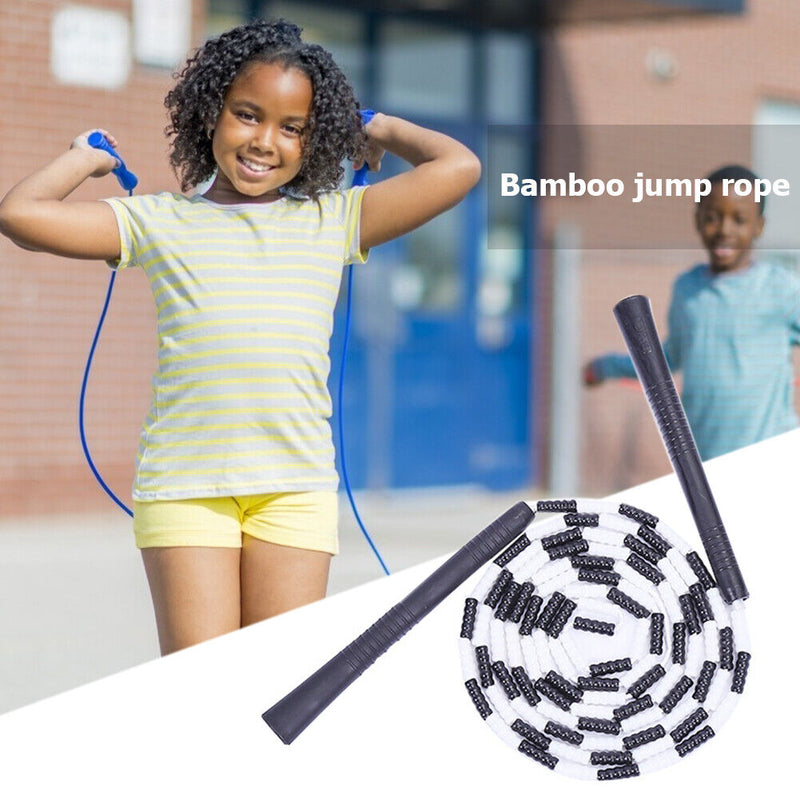 2.7m Bamboo Jump Rope Kids Non-slip Hard Bead Skipping Rope Children Exercise