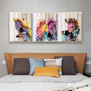 3 Zebra Oil Paint By Numbers Canvas Drawing DIY Coloring Pictures Color Panels