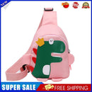 Kids Chest Bag Cute Fanny Cartoon Cross-body Money Pouch (Pink Dinosaur)