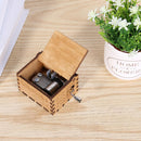 Retro Wood Hand Cranked Music Box Party Xmas Gift Household Decor Ornament Newly