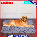Pet Blanket Dog Puppy Cat Paw Print Soft Warm Fleece Bed Travel Basket Aut