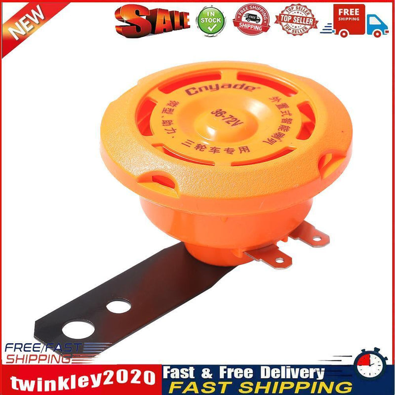 36v/48v/60v Universal Motorcycle Electric Horn Waterproof Round Loud Horns Newly