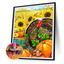 5D DIY Autumn Pumpkin Full Round Diamond Painting Kit Picture Artwork Craft