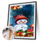 Xmas Snowman Oil Paint By Numbers Canvas Set Drawing DIY Coloring Picture Kits