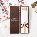 Retro White Feather Dip Pen Business Signature Pens w/Gift Box Stationery Newly