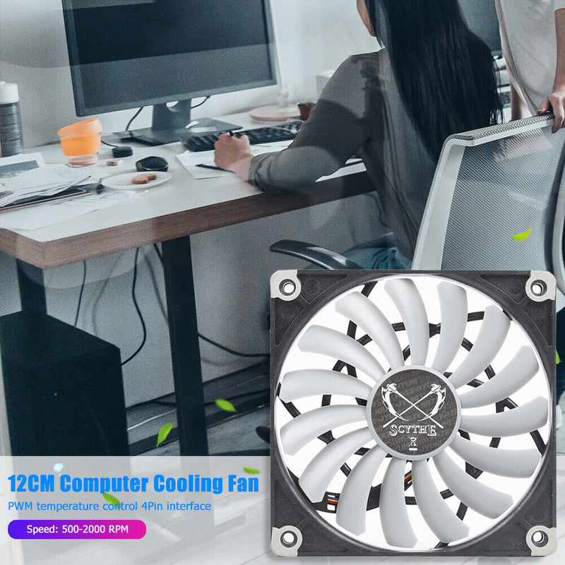 SCYTHE 12012 12cm PWM 4Pin Temperature Control Cooling Fan for Computer PC Case
