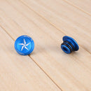 Bike MTB 1 Pair Mini Aluminum Alloy Grip Handlebar Bar End blue