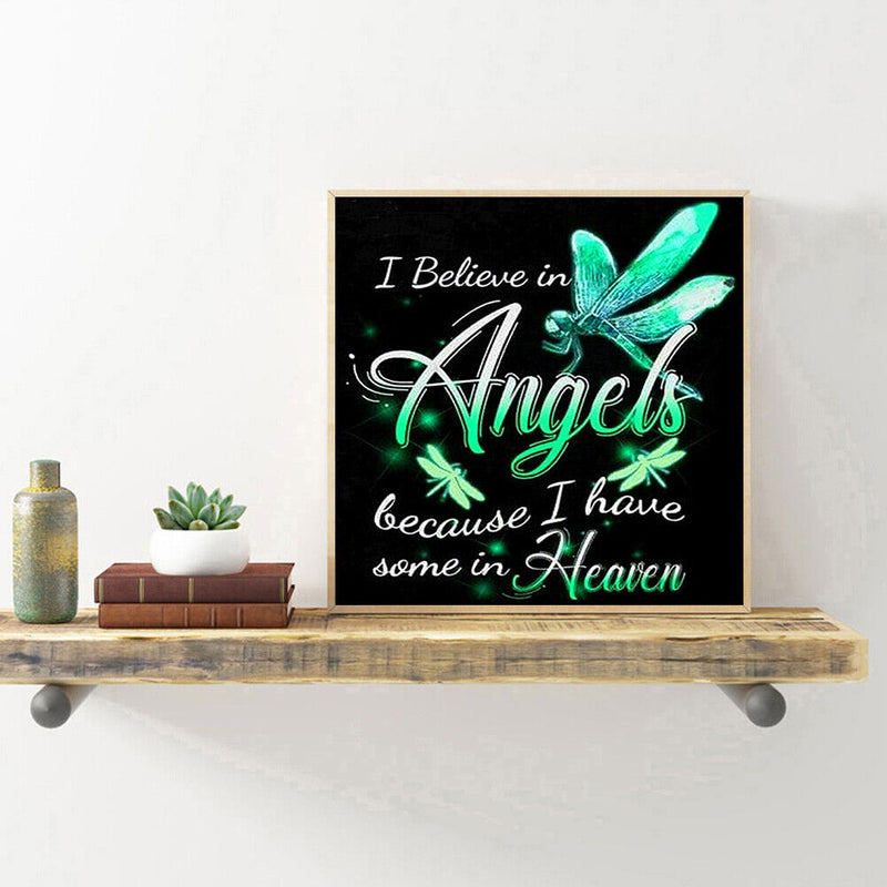 Letter Angel Full Drill Diamond Painting Kit DIY Rhinestone Mosaic Picture Newly