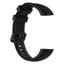 Silicone Wrist Strap Band w/Steel Buckle for Huawei Honor Band 5/4 (Black)