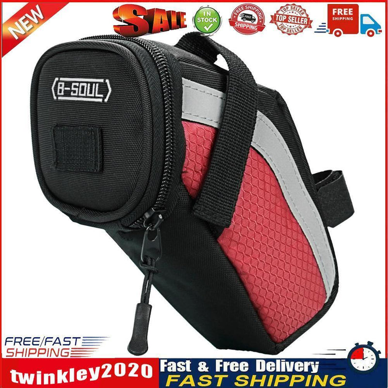 B-SOUL Bicycle Saddle Rear Tool Bags Bike Seatpost Seat Tail Bags (Red) Newly