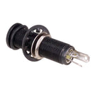 Electric Guitar Bass 1/4 inch Straight Ribbed Jack Plug Socket (Black)