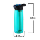 Large Capacity Water Kettle 650ml Outdoor Gym Filter Shaker Bottle (Green) Newly