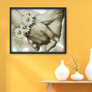 Cross Stitch Needlework Kit 14CT Stamped DIY Artwork (R891 Hand in Hand) Newly