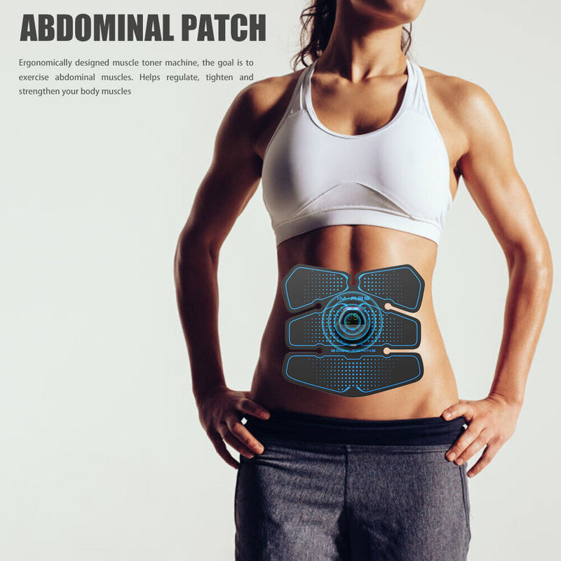 Rechargeable Abdominal Muscle Stimulator Trainer Stickers EMS Fitness Equipment