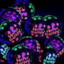 10Pcs 12inch Fluorescent Balloon Glow Luminous Love Heart Latex Balloon\