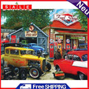 Oil Paint By Numbers Picture DIY Drawing Street Car Acrylic Paint Decor Art