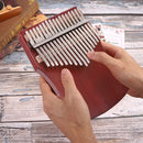 Portable 17-Key Mahogany Veneer Kalimba Thumb Piano Mbira Sanza (Coffee) Newly