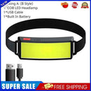 COB LED Headlamp Professional Floodlight Lightweight USB Rechargeable Camp Headl
