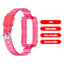 TPU Transparent Strap for HUAWEI HONOR Band 6 Wristband Belt (Rose Red) Newly