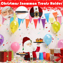 Christmas Treats Holder - Candy Service Plate & Xmas Snowman Statue Figurin