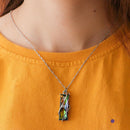 Rhinestone Ladies Chain Pendant Crystal Rhinestone Necklace Zircon Square