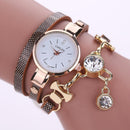 Fashion Leather Casual Bracelet Watch Women Dress quartz Watch Brown