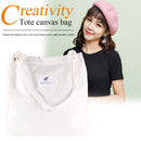 Solid Color Art Style Shoulder Bags Canvas Groceries Totes Foldable Handbag