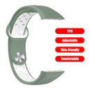 Watch Strap for HUAWEI HONOR Band 6 Soft TPU Wristband (Light Green White) Newly