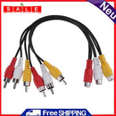 25cm 3 RCA Female to RCA Male Audio Video Adapter Cable AV Adapter Split