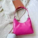 Fashion Women Casual Solid Color Patent PU Leather Hobos Shoulder Underarm Bag