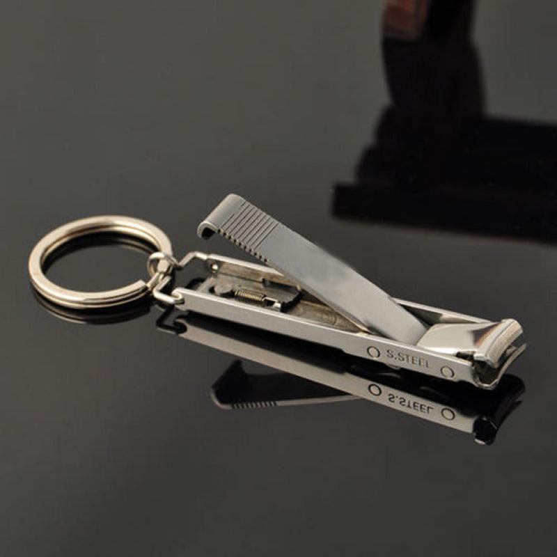 EDC Toe Care Keyring Ultra-thin Cutter Nail Clipper Stainless Steel Trimmer