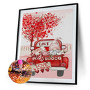 5D Kit Rhinestone Picture DIY Valentines Gnome Full Round Drill Diamond Paint