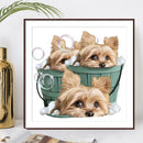 Diamond painting DIY round diamond three puppies B1673