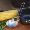 Stainless Steel Home Cooking Camping Picnic Folding Spork (Slotted Spoon) Newly