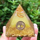 Crystal Pyramid Healing Energy Meditation Crystals Home Office Decor (B) Newly