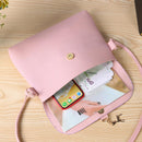 Leather Shoulder Messenger Bags Women Solid Color Deer Pendant Crossbody Handbag