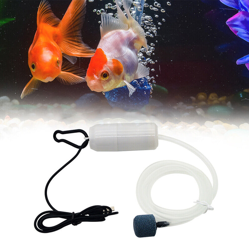 Aquarium Oxygen Air Pump Fish Tank Silent Air Compressor Aerator (White) Newly