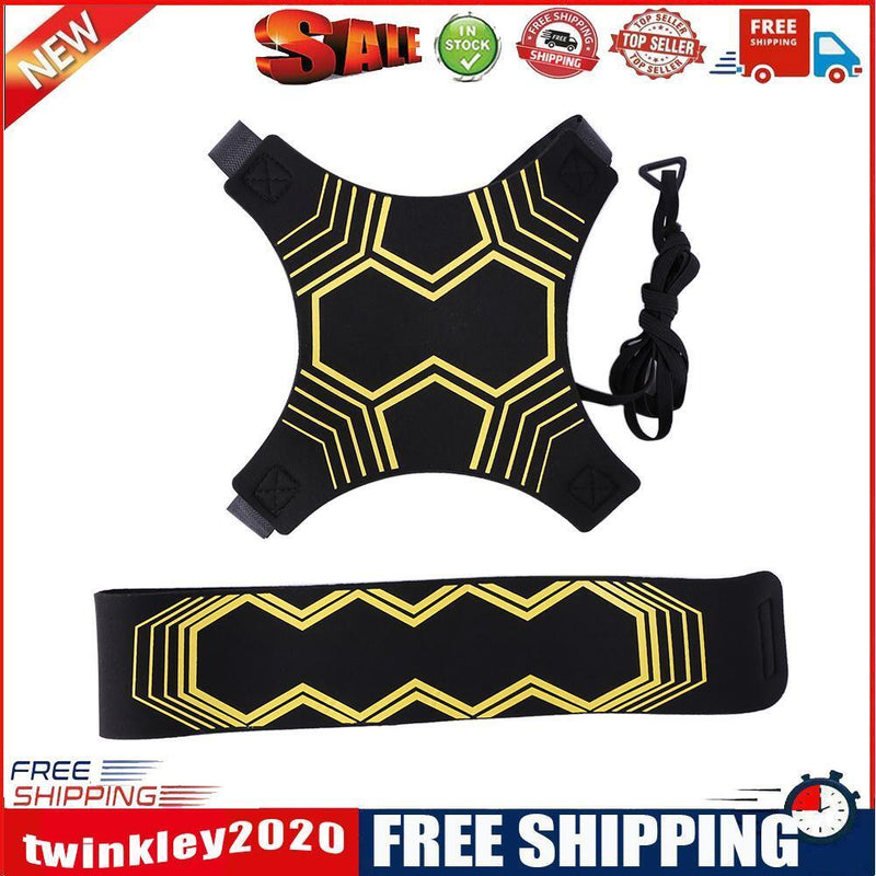 Soccer Ball Training Practice Auxiliary Football Kick Trainer Belt (Yellow)