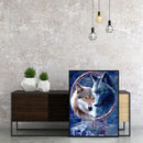 Full Embroidery Wolf 3-Strand 11CT Printed Cross Stitch Cotton DIY Kit for Home
