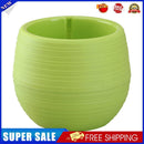Plastic Round Small Flower Pot Indoor Unbreakable Bonsai Plant Pot (Green)