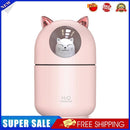 Air Humidifier Spray Cute Cat Small LED Light Mute Air Purifier (Pink USB)