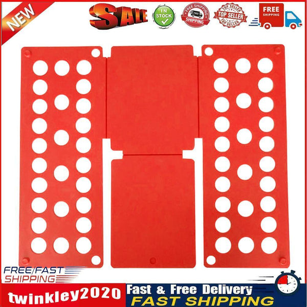 Laundry Folding Board Kids Adjustable Clothes Holder Organzier (Red) Newly