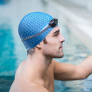 Waterproof Swimming Caps Women Men Silicone Ear Protection Swim Hat (Blue) Newly