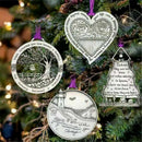 Heart Charm Christmas Memorial Ornaments Tree Memorial Pendants Hanging Pendant