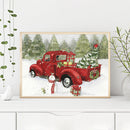 DIY 5D Christmas Car Diamond Painting Round Drill Rhinestone Picture Craft Decor