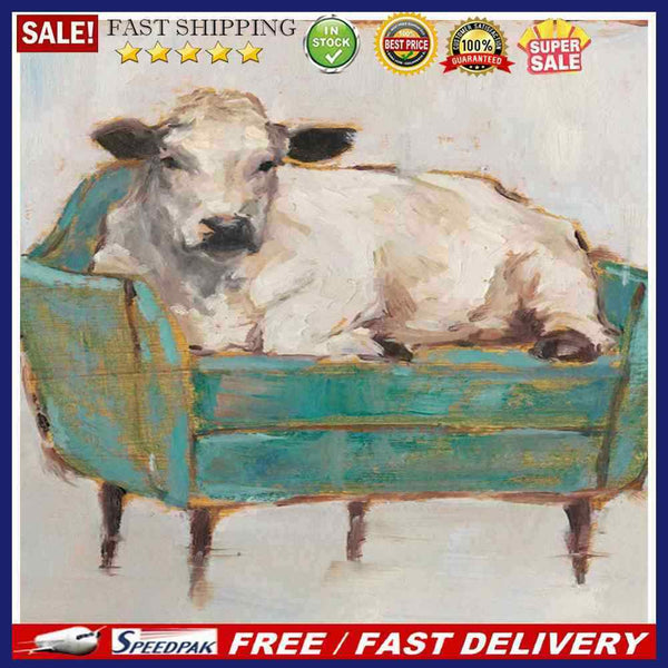 20X20cm Oil Paint By Numbers Cows Pattern Frameless Picture Crafts Home Decor