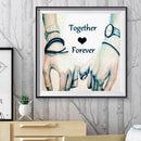 Full Round 5D DIY Diamond Painting Lovers Hold Hands Embroidery Cross Stitc