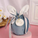 Rabbit Ears Gift Packing Bags Easter Bunny Shape Velvet Birthday Party Pouches