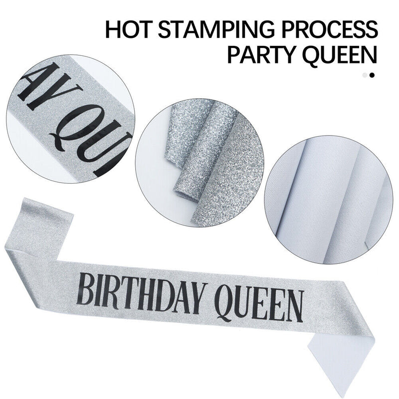 Wedding Handmade Party Supplies Birthday Sash Rhinestone Tiara Birthday Crown