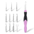 Emergency Lighting Glow Crochet Hook Sewing Tools USB Charging Knitting Needles